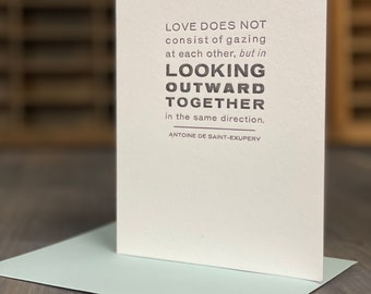 Looking Outward Together “Petit Prince” Letterpress Greeting Card