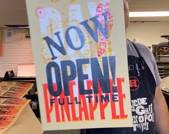 Pineapple Press DAY ONE Souvenir Letterpress Broadside Print