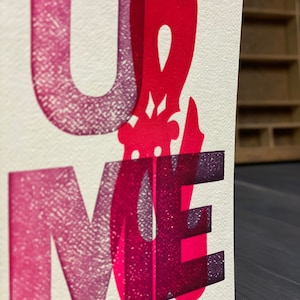 U&ME Letterpress Greeting Card