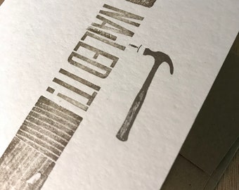 NAILED IT! Letterpress Greeting Card