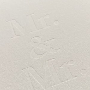 Mr & Mr Wedding or Anniversary Letterpress Greeting Card image 3