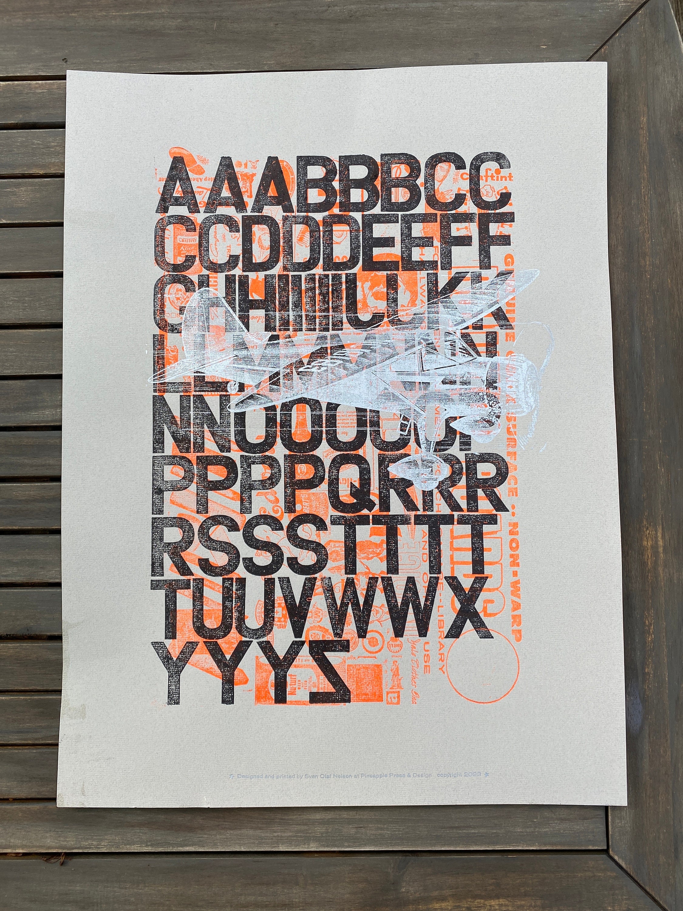 Industrial Type Specimen Letterpress Broadside Print