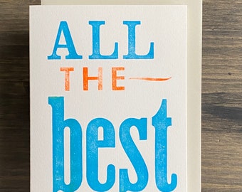 All the best Letterpress Greeting Card