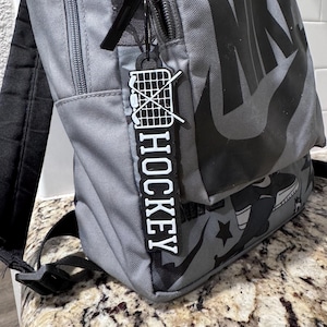 Hockey Bag Tag / Keychain with personalized name Sports Gift Backpack key chain bag tag name keyring Custom gift for player