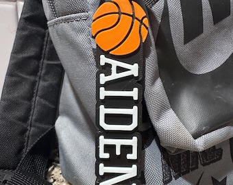 Basketball Bag Tag / Keychain with personalized name Sports Gift Backpack key chain bag tag name keyring Custom gift for player