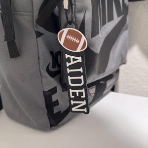 Basic Football Keychain personalized name tag bag tag Sports Gift Backpack key chain bag tag name keyring Custom gift for player