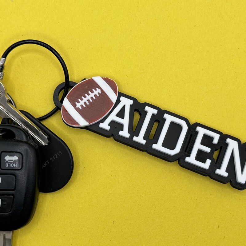 Football Keychain - Etsy