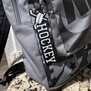 Hockey Bag Tag / Keychain with personalized name Sports Gift Backpack key chain bag tag name keyring Custom gift for player
