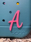 No Spin Bogg Bag Charms Curly Upper Case Letter tags
