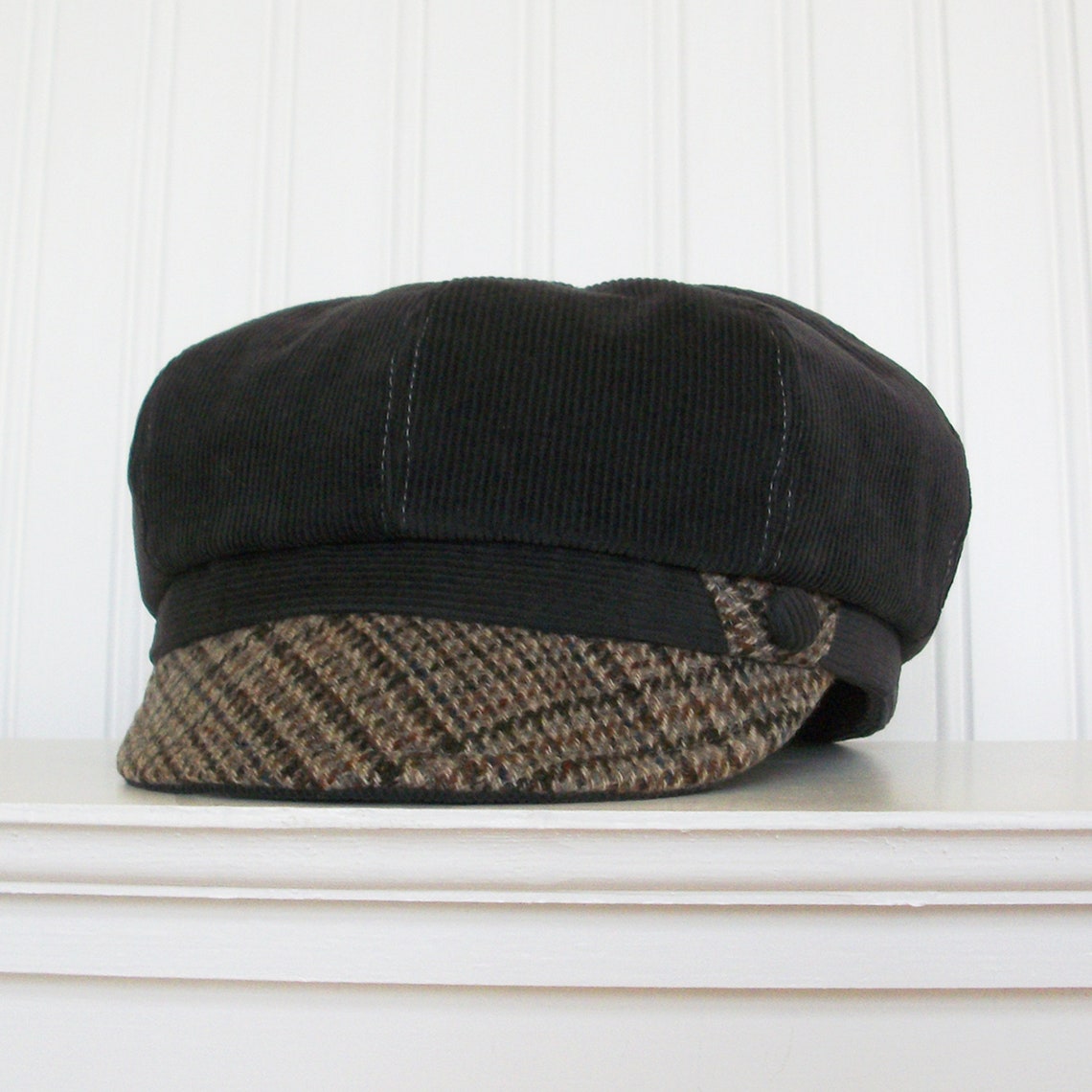Gray Corduroy Newsboy Hat Womens Corduroy Newsboy Cap Etsy