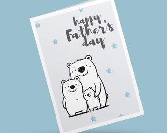 Father's Day Card Printable, Digital Download Greeting Card, 31 Printables, High-Quality 300 dpi, It Includes Blank Template.