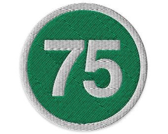 75 Iron-On Embroidered Patch | Marfa Cactus Green