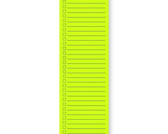 To-Do List Notepad 3"x10" Post-it® | Sticky Minimal | Fluorescent Lime + Teal