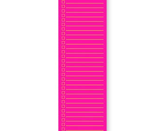 To-Do List Notepad 3"x10" Post-it® | Sticky Minimal | Fluorescent Pink + Fluorescent Yellow