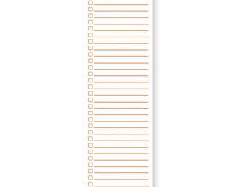 To-Do List Notepad 3"x10" Post-it® | Sticky Minimal | Lightning White + Fluorescent Orange