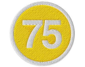 75 Iron-On Embroidered Patch | Marfa Yellow