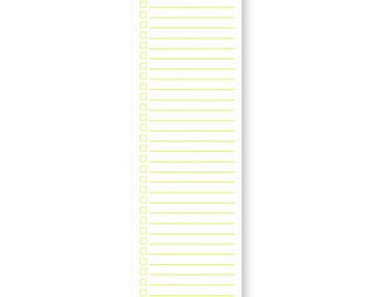 To-Do List Notepad 3"x10" Post-it® | Sticky Minimal | Lightning White + Fluorescent Lime