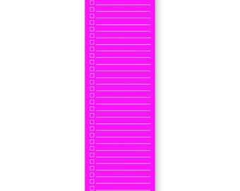 To-Do List Notepad 3"x10" Post-it® | Sticky Minimal | Fluorescent Magenta + Lightning White