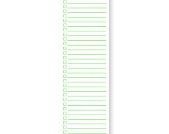 To-Do List Notepad 3"x10" Post-it® | Sticky Minimal | Lightning White + Fluorescent Green