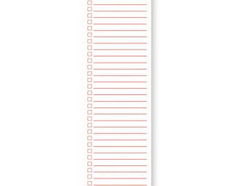 To-Do List Notepad 3"x10" Post-it® | Sticky Minimal | Lightning White + Fluorescent Red