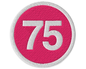 75 Iron-On Embroidered Patch | Marfa Pink