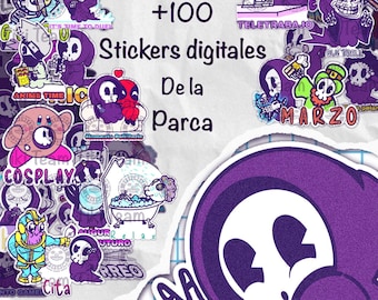 Más de 100 Stickers digitales la Parca (Version española) /stickers digitales / pack de stickers digitales/ stickers para goodnotes