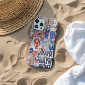 City Girl Coquette Collage Phone Case, Cute & Preppy, Travel Gifts, iPhone 15 14 13 12 11 Pro Max 8 Plus X, Samsung Galaxy S23 S22 S20 Ultra
