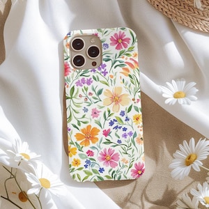 Funda para teléfono con acuarela Springblooms, estilo Springcore, regalos para ella, iPhone 16, 15, 14, 13, 12, 11 Pro Max, 8 Plus, X, Samsung Galaxy S25, S24 Ultra