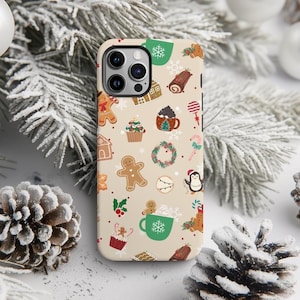 Cozy Christmas Phone Case, Holiday Themed, Xmas Gifts for Her, iPhone 16 15 14 13 12 11 Pro Max 8 Plus X, Samsung Galaxy S24 S23 S22 Ultra