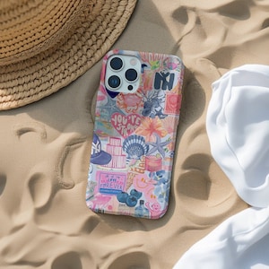 Funda para teléfono con collage costero preppy, inspirada en la playa oceánica, regalo para ella, iPhone 16, 15, 14, 13, 12, 11 Pro Max, 8 Plus, X, Samsung Galaxy S23, S22, S20