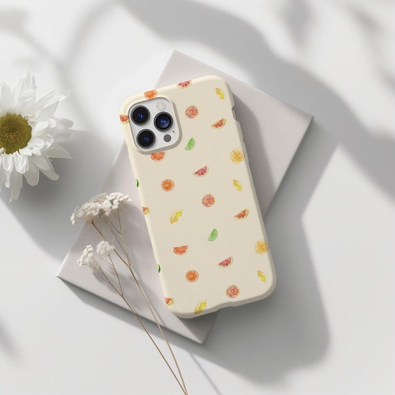Dainty Citrus Collage Phone Case, Fruity Coquette, Summer