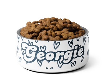 Heart Doodles Pet Food or Water Bowl