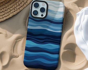 Blue ocean wave beachy summer aesthetic case cover for iPhone 16 15 14 13 12 11 Pro Max X XR XS 8 Galaxy S21 S22 S23 S24 S25 Google Pixel