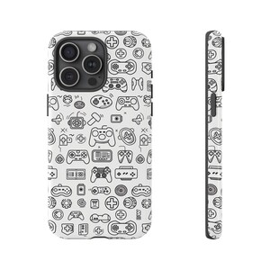 a phone case with a game controller pattern on it
