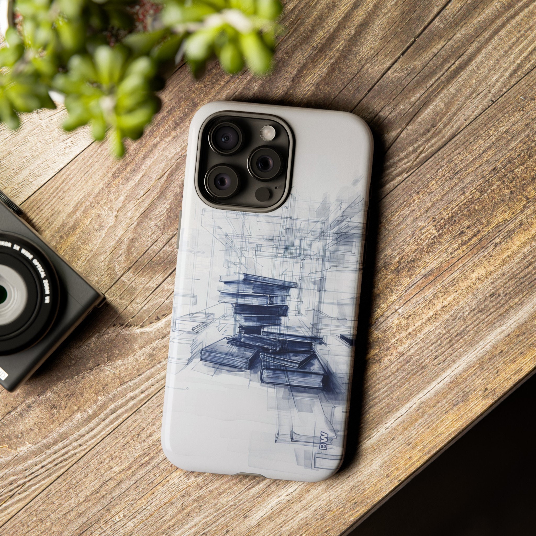 Bookstack Blueprint Reader Phone Case Gift for Book Lovers for iPhone ...