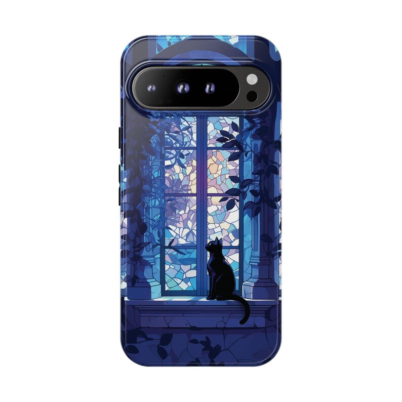 Familiar in waiting witchy anime black cat phone case for iPhone 18 17 16 15 14 13 12 11 Pro Max X Samsung S26 S25 S24 S23 S22 Google Pixel image 9