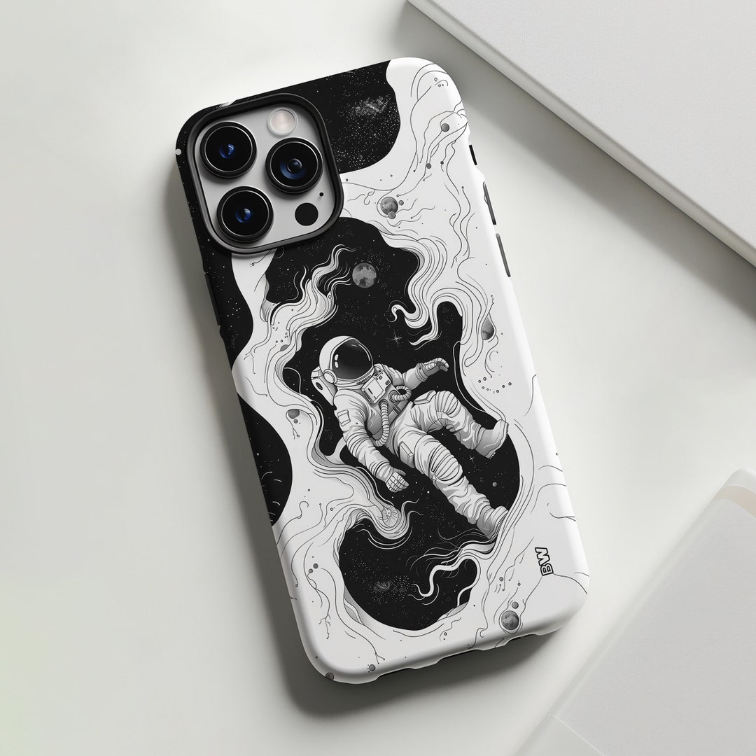 Swirling Space Astronaut Space and Stars Phone Case for iPhone 8 X XR ...