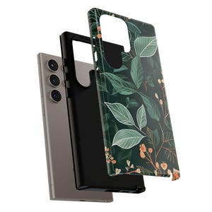 Green botany aesthetic flower phone case cover for iPhone 8 X XR XS 11 12 13 14 15 Pro Max, Samsung Galaxy S24 S23 S22, Google Pixel image 7