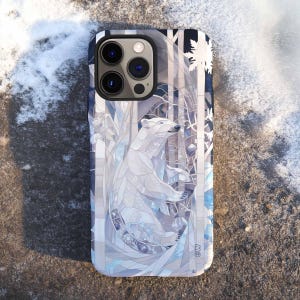 Polar bear in winter wonderland  holiday phone case for iPhone 8 X XR XS 11 12 13 14 15 16 Pro Max Galaxy S21 S22 S23 S24 Google Pixel