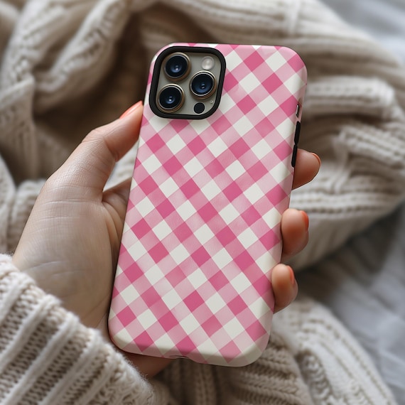 Pink Gingham Phone Case Preppy Plaid Watercolor Cover for iPhone 16 15 14  13 12 11 Pro Max X XR XS 8 Samsung S25 S24 S23 S22 Google Pixel - Etsy  Israel