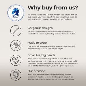 a poster with the words, why buy from us?