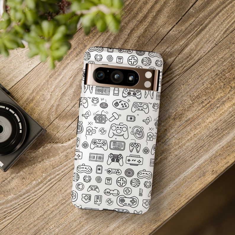 a cell phone case sitting on top of a wooden table