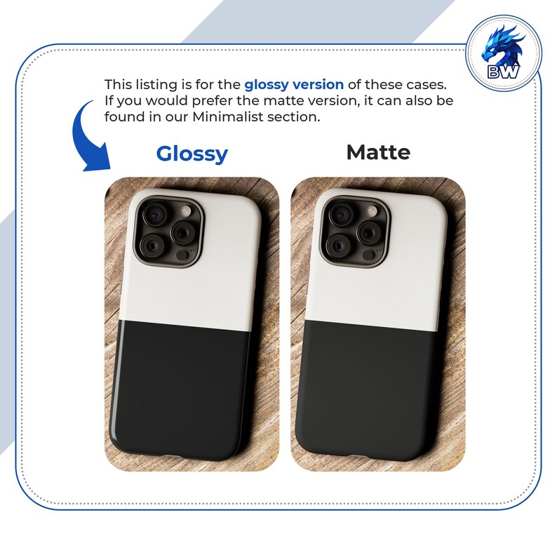 Minimalist horizontal two-tone glossy phone case cover for iPhone X XR 11 12 13 14 15 16 17 Pro Max Galaxy S26 S25 S24 S23 S22 Google Pixel image 4