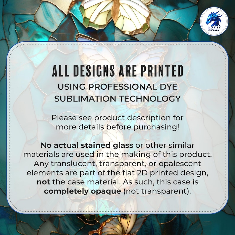 Pretty butterfly stained glass mosaic phone case for iPhone 17 16 15 14 13 12 11 Pro Max X XR XS 8 Samsung S26 S25 S24 S23 S22 Google Pixel image 2