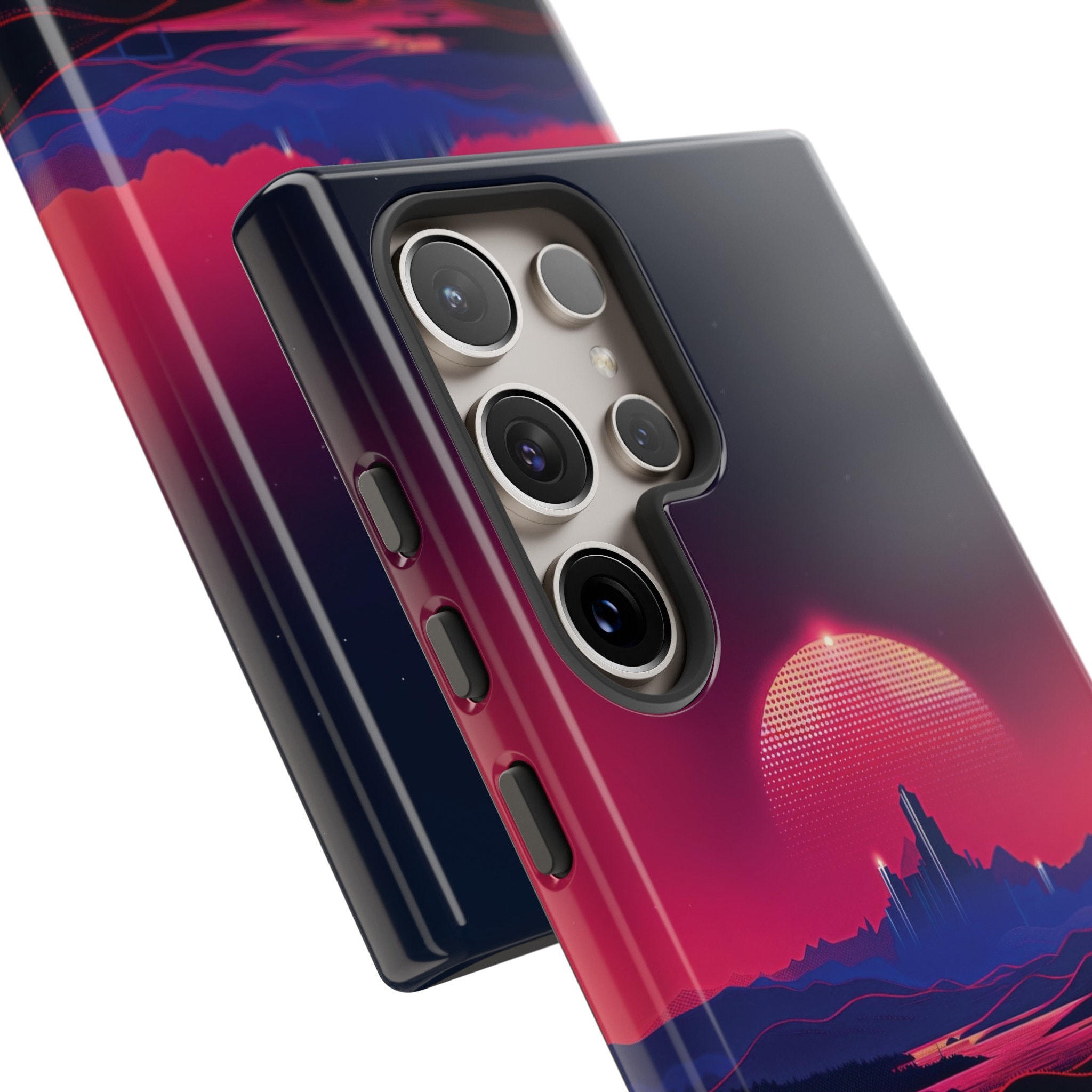 Synthwave Future City Retro 80s Aesthetic Phone Case for iPhone 8 X XR ...