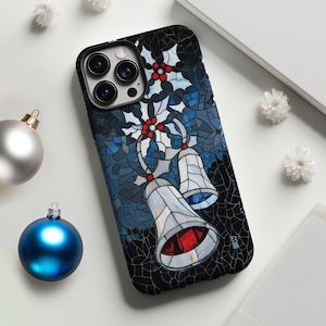 Christmas bells winter holiday aesthetic phone case cover for iPhone 8 X XR XS 11 12 13 14 15 16 Pro Max Galaxy S21 S22 S23 S24 Google Pixel