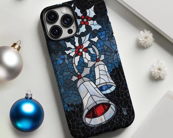 Christmas bells winter holiday aesthetic phone case cover for iPhone 8 X XR XS 11 12 13 14 15 16 Pro Max Galaxy S21 S22 S23 S24 Google Pixel