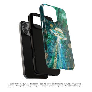 UFO alien starseed stained glass aesthetic phone case for iPhone 17 16 15 14 13 12 11 Pro Max X XR Galaxy S26 S25 S24 S23 S22 Google Pixel image 5