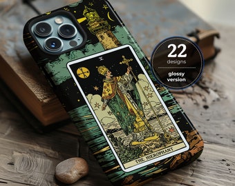 Medieval glossy color aesthetic tarot card phone case for iPhone 8 X XR XS 11 12 13 14 15 16 Pro Max Samsung Galaxy S24 S23 S22 Google Pixel