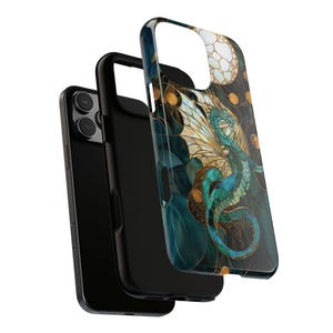Majestic dragon stained glass mosaic phone case for iPhone 17 16 15 14 13 12 11 Pro Max X XR 8 Galaxy S26 S25 S24 S23 S22 Google Pixel image 5